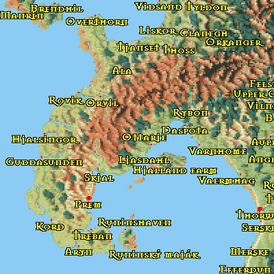 horwal Realms of Arkania Map