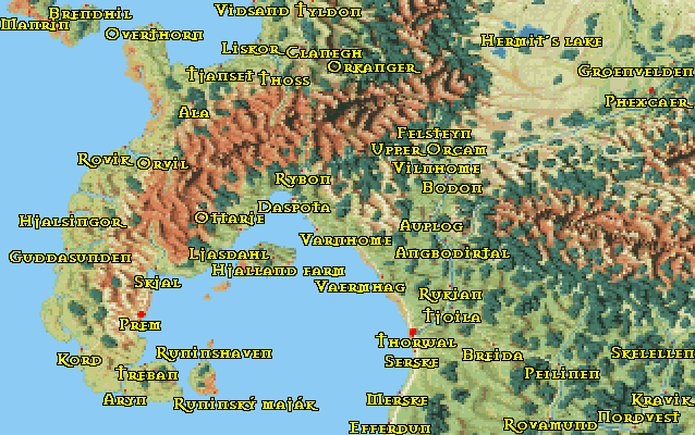 Thorwal Realms of Arkania Map